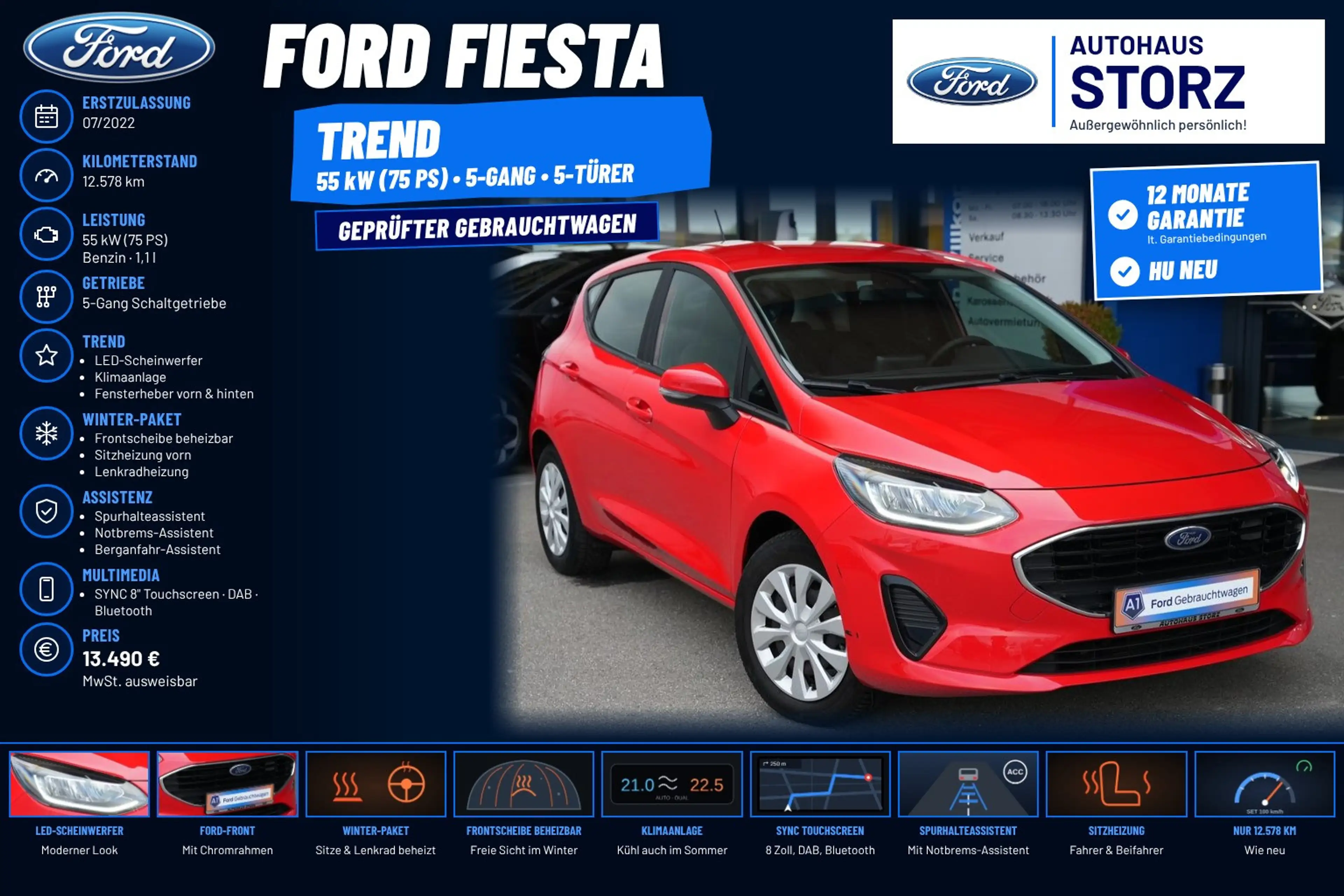 Ford Fiesta Trend WINTER PAKET|DAB|BLUETOOTH|KLIMAANLAGE|LED S