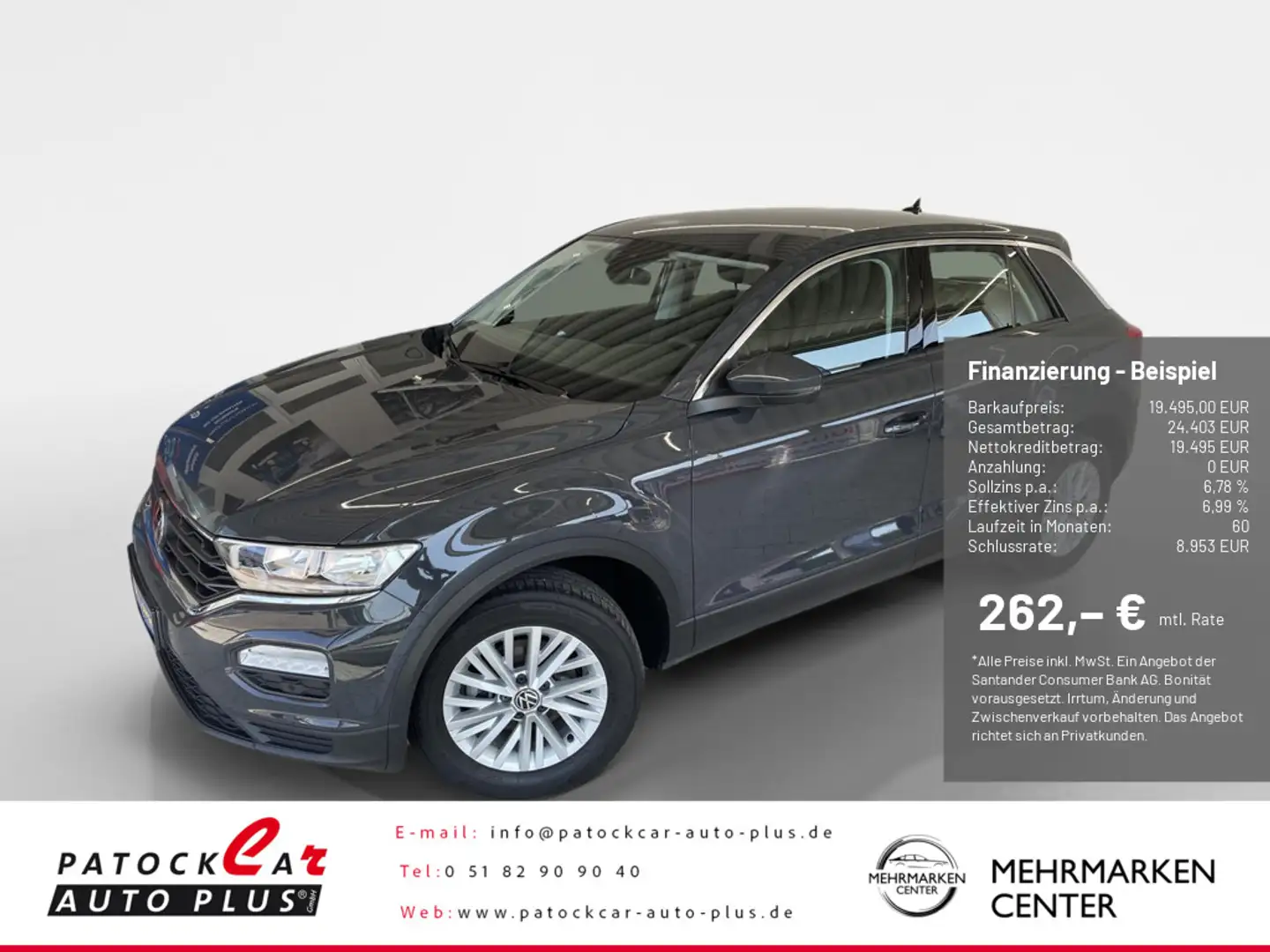 Volkswagen T-Roc 1.0 TSI KLIMAAUTOMATIK PDC SITZHEIZUNG Gris - 1