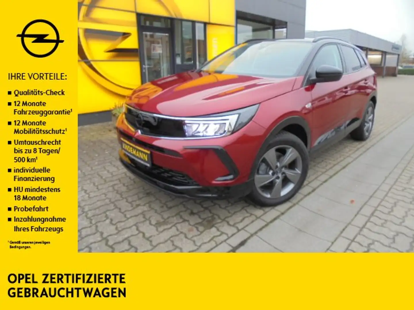 Opel Grandland 1.2 AT GS Line Navi/360°Kam/SHZ/LHZ/Beh.FS Rot - 1