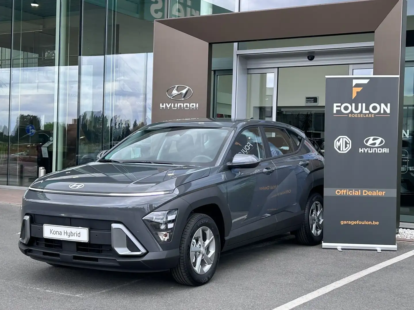 Hyundai KONA 1.6 GDI Hybride Techno Grijs - 1