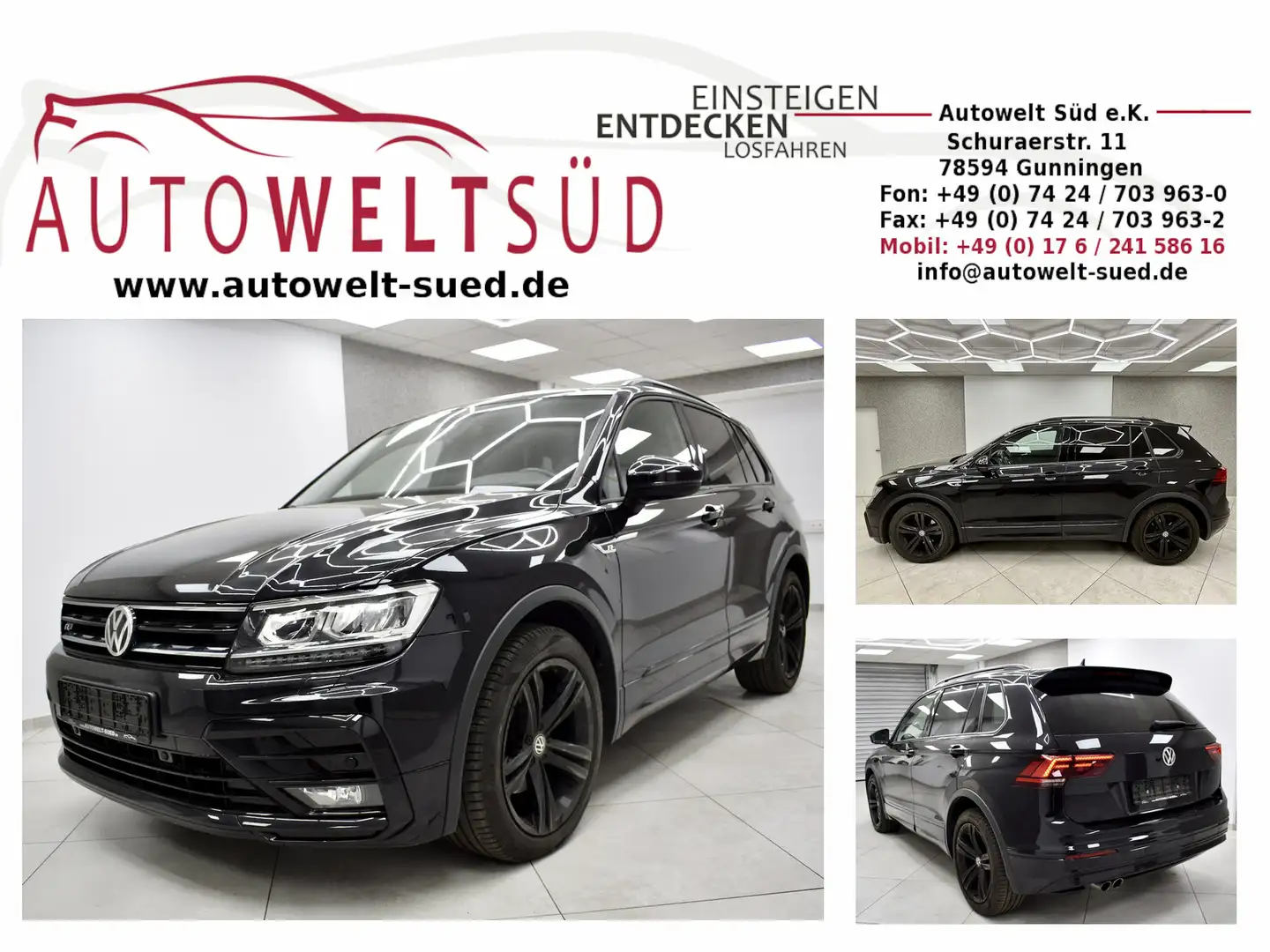 Volkswagen Tiguan 2.0 TDI Highline R Line Black Style LED ACC Side-A Noir - 1
