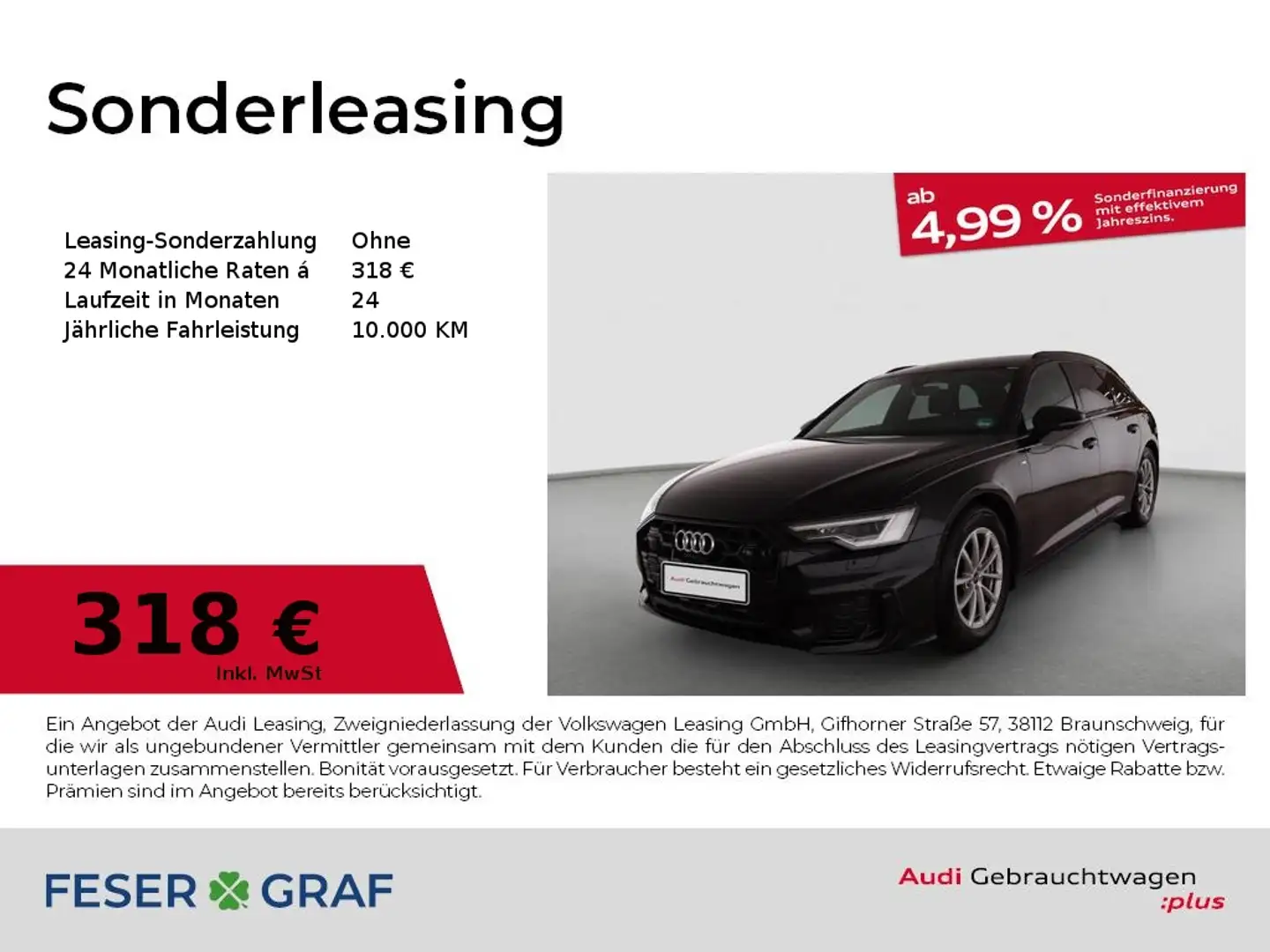 Audi A6 Avant S line 40 TDI S tronic Head Up/Matrix/Optik Noir - 1