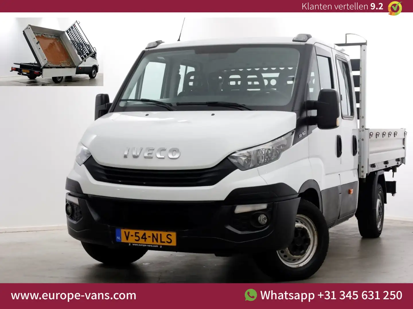Iveco Daily 35S14 316pk E6 L2H1 D.C. 3-Zijdige Kipper Airco/Tr Wit - 1