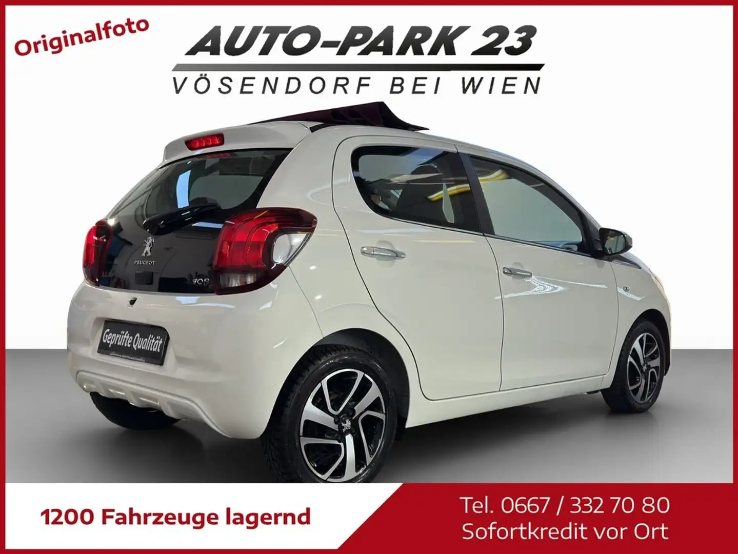 Peugeot 108 VTI**NUR 100.000KM*PANORAMADACH*MOD2016 Weiß - 2