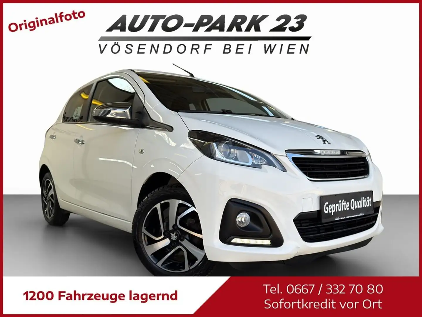 Peugeot 108 VTI**NUR 100.000KM*PANORAMADACH*MOD2016 Weiß - 1