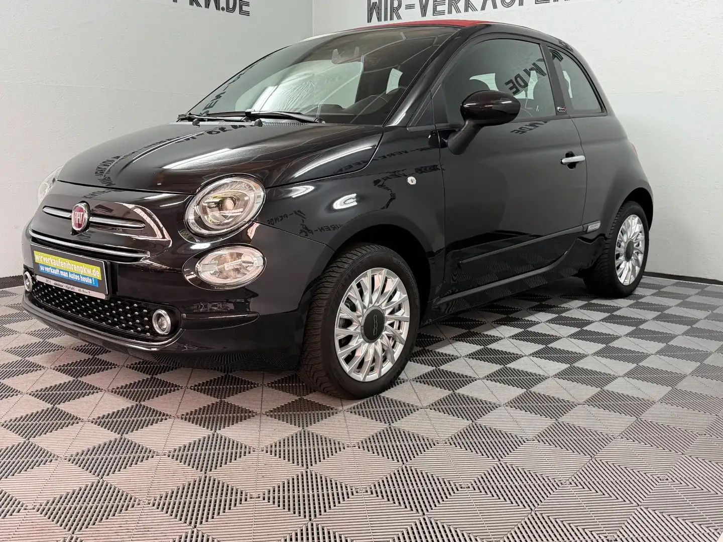 Fiat 500C Lounge Cabrio °Rotes Verdeck° Schwarz - 1