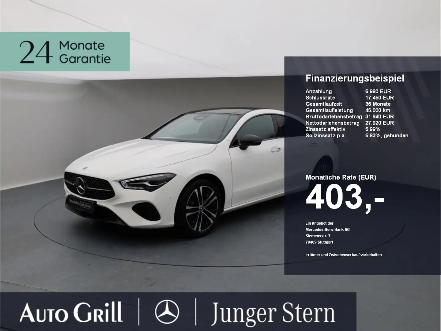 Mercedes-Benz CLA 180 Progressive Line Adv. Plus Night Pano Bianco - 1