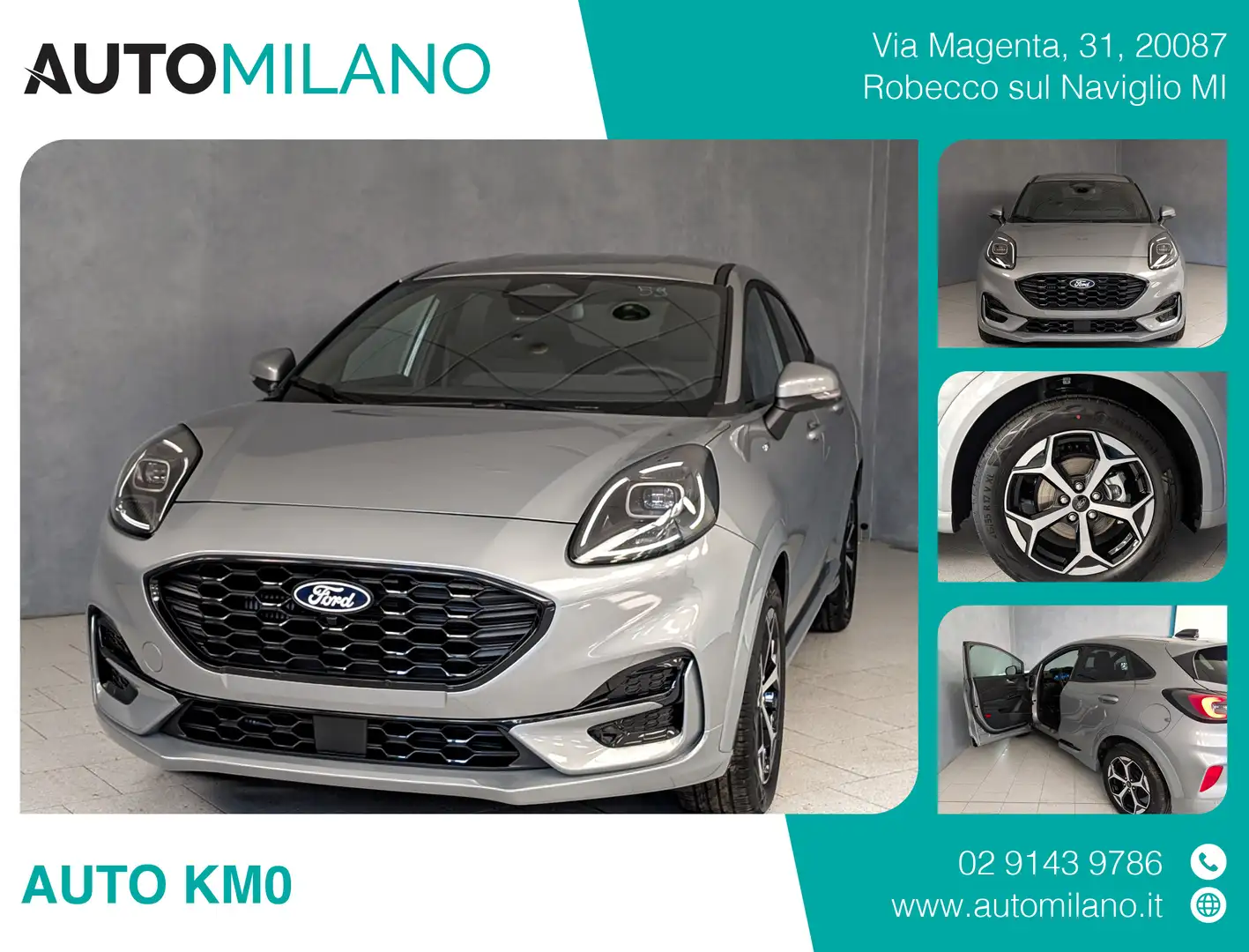 Ford Puma 1.0 HYBRID 125CV ST-LINE Argent - 1