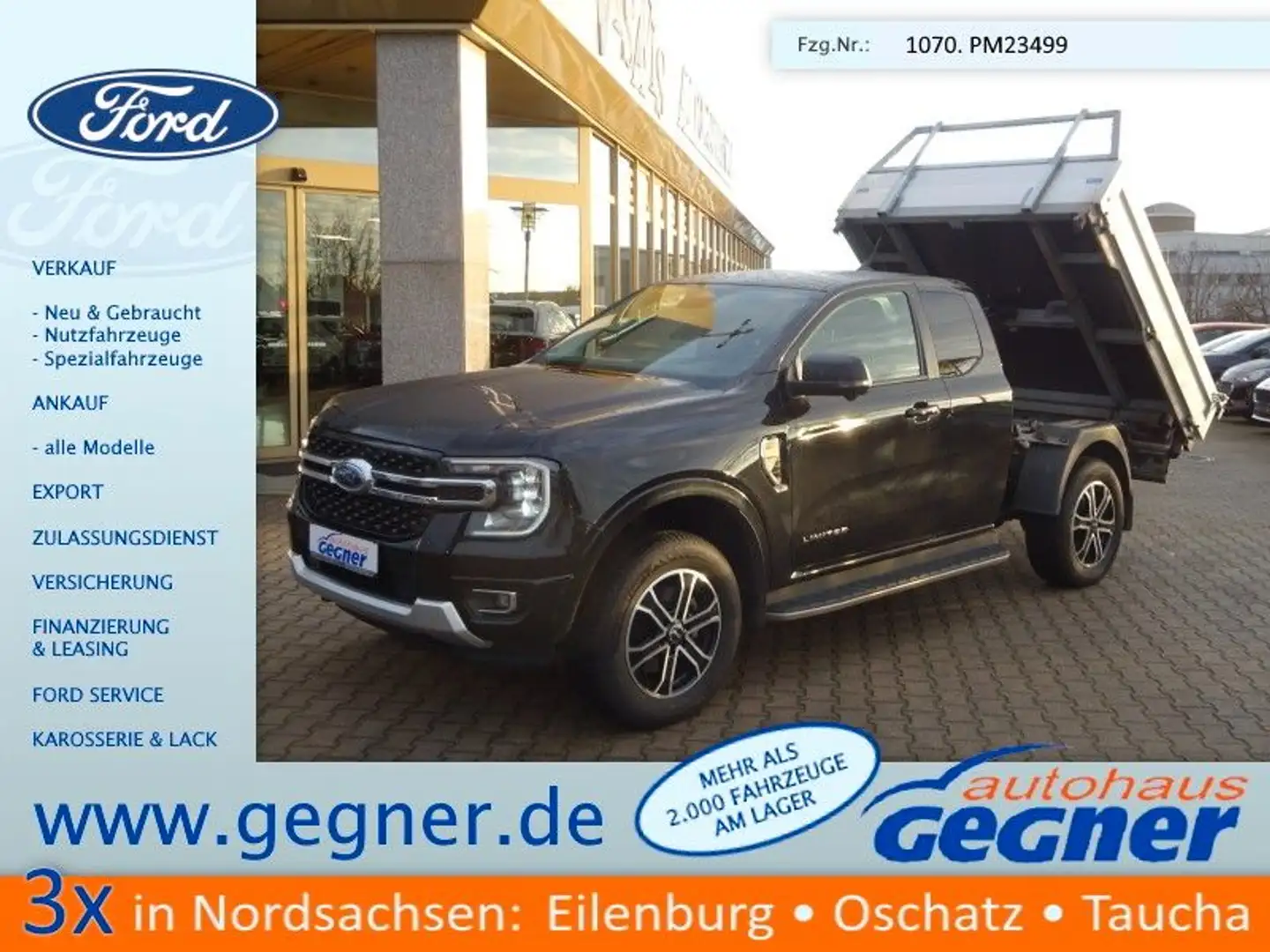 Ford Ranger Limited Autom EXtraKab 3-S.-Kipper 360Kam Schwarz - 1