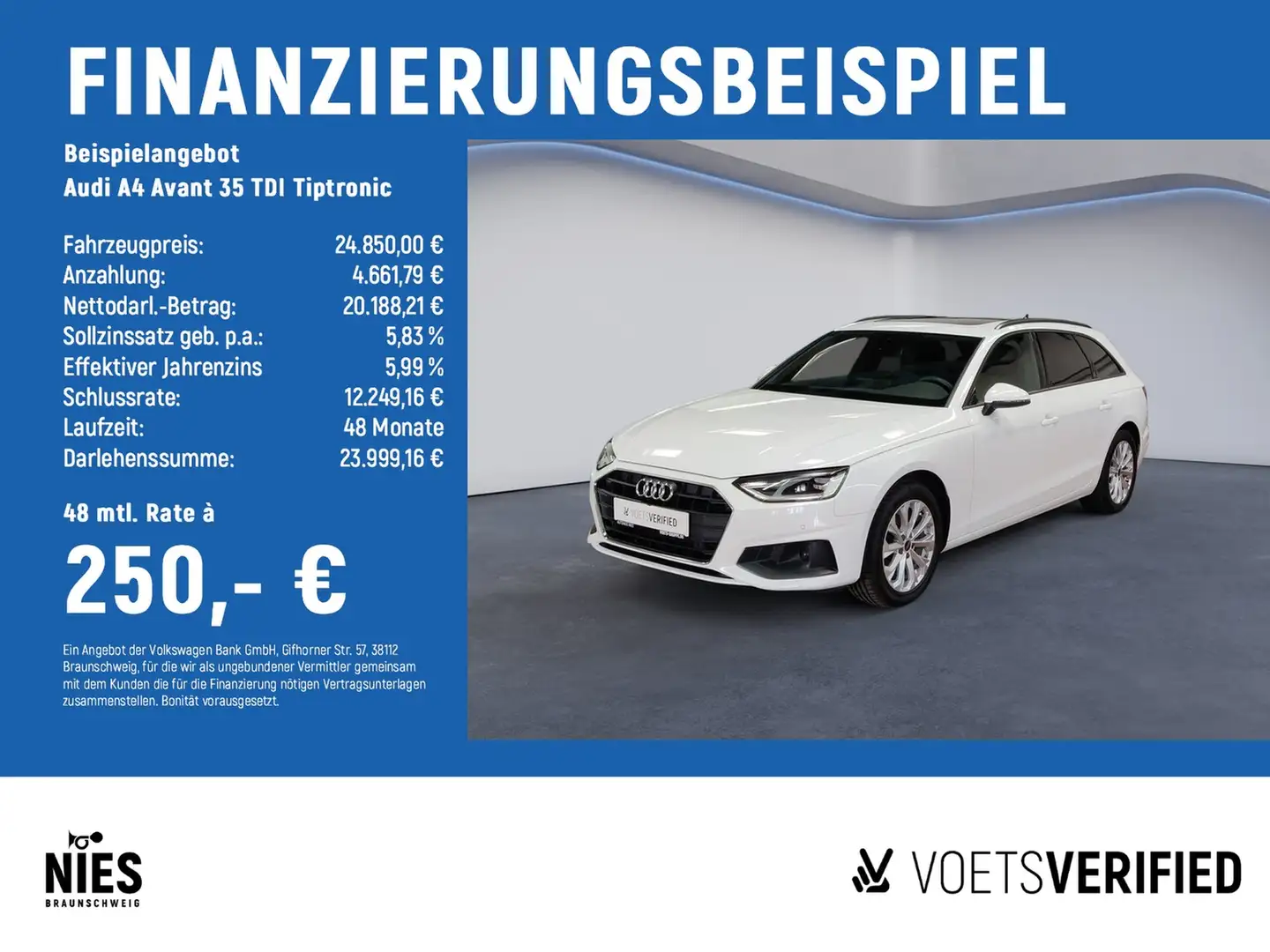 Audi A4 Avant 35 TDI Tiptronic PANO+SHZ+NAVI Blanc - 2