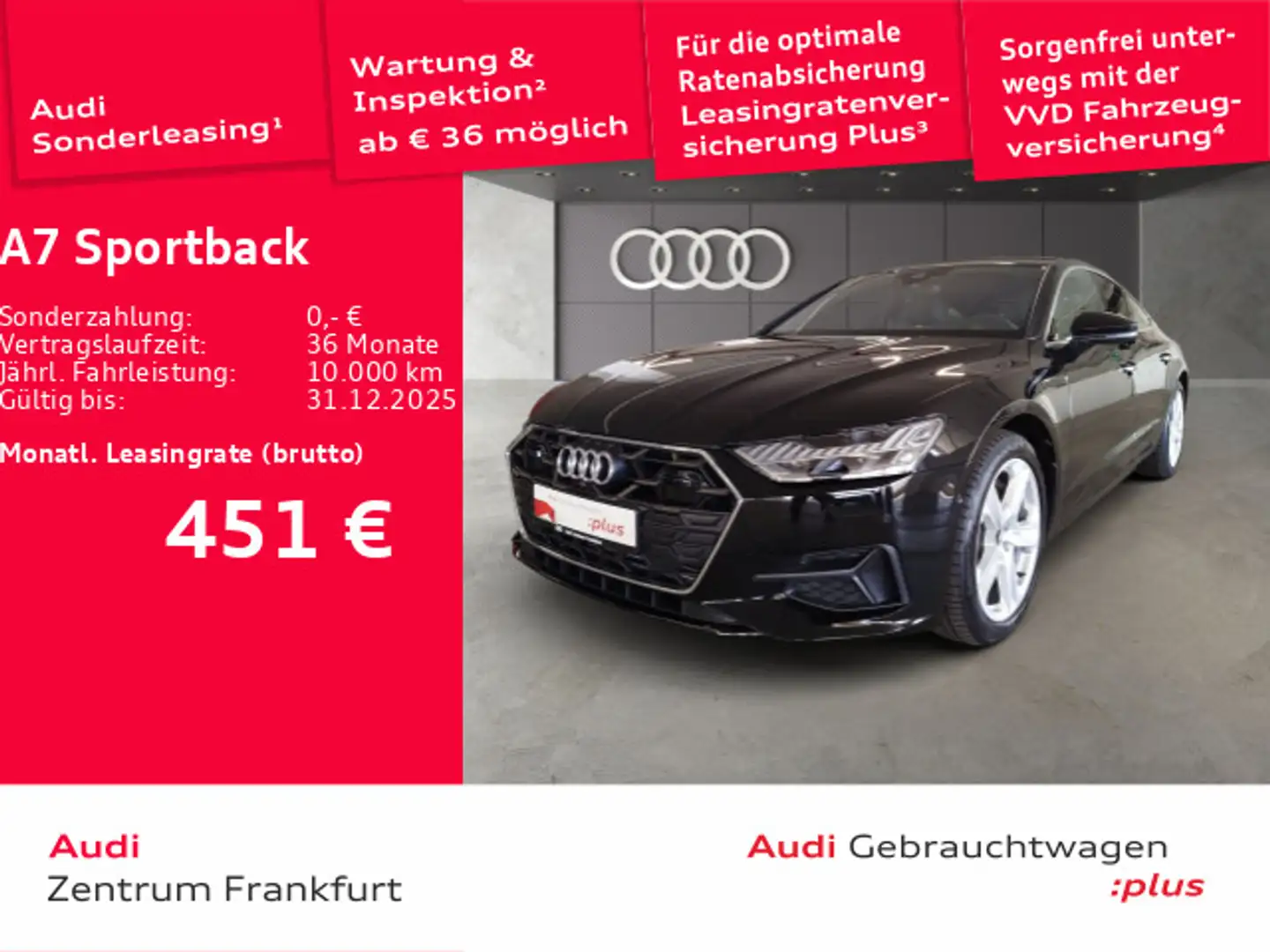 Audi A7 50 TFSI e quattro S tronic MatrixLE Schwarz - 1