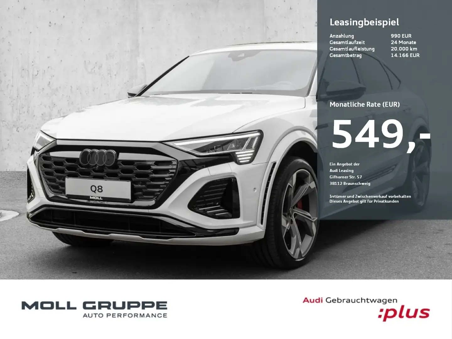 Audi SQ8 e-tron Sportback  370 kW NAVI LEDER LUFT Weiß - 1