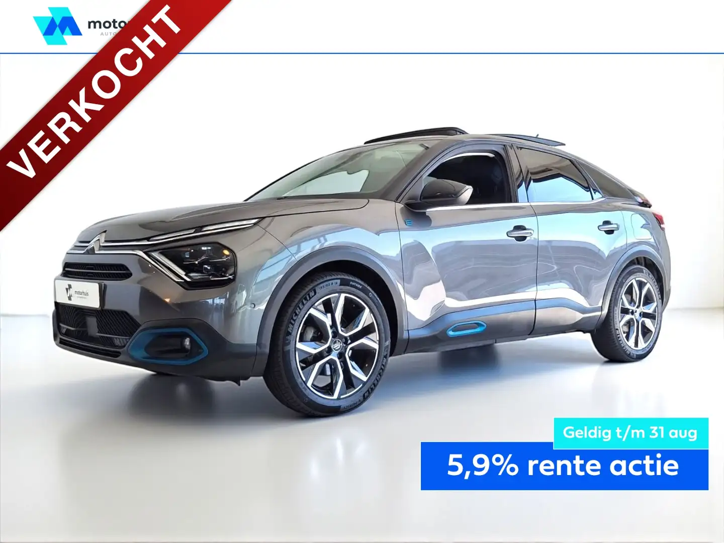 Citroen E-C4 Electric EV 50kWh 136pk Shine PANO LED HUD WINTERPACK Szary - 1