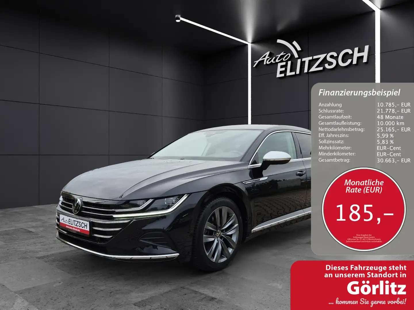 Volkswagen Arteon SB TDI Elegance DSG AHK Keyless ACC Kamera LED ... Schwarz - 1