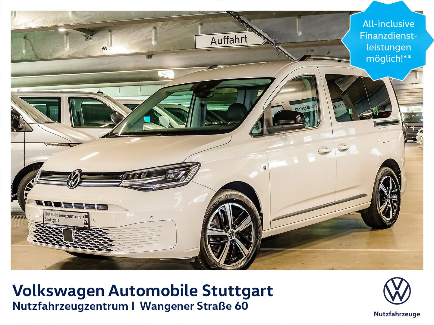 Volkswagen Caddy Style DSG 2.0 TDI Euro 6d ISC FCM LED AHK Weiß - 1