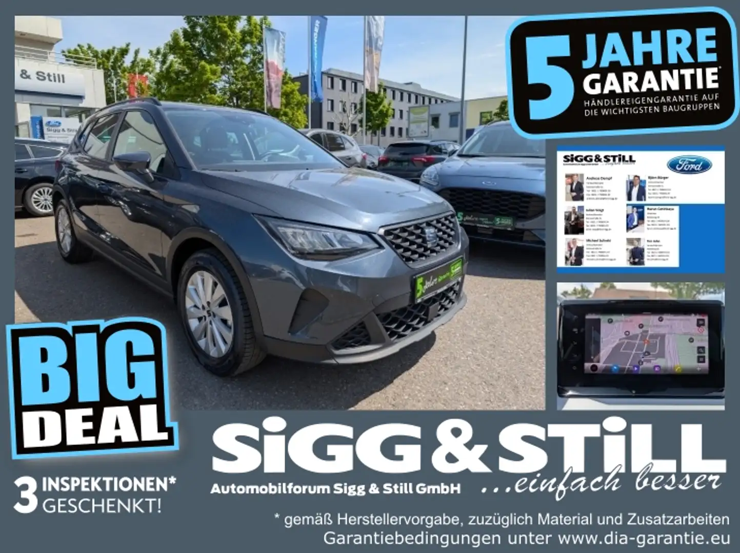 SEAT Arona 1.0 TSI Style LED*NAVI*VIRTUAL*SHZ*PDC*TEMP Grau - 1