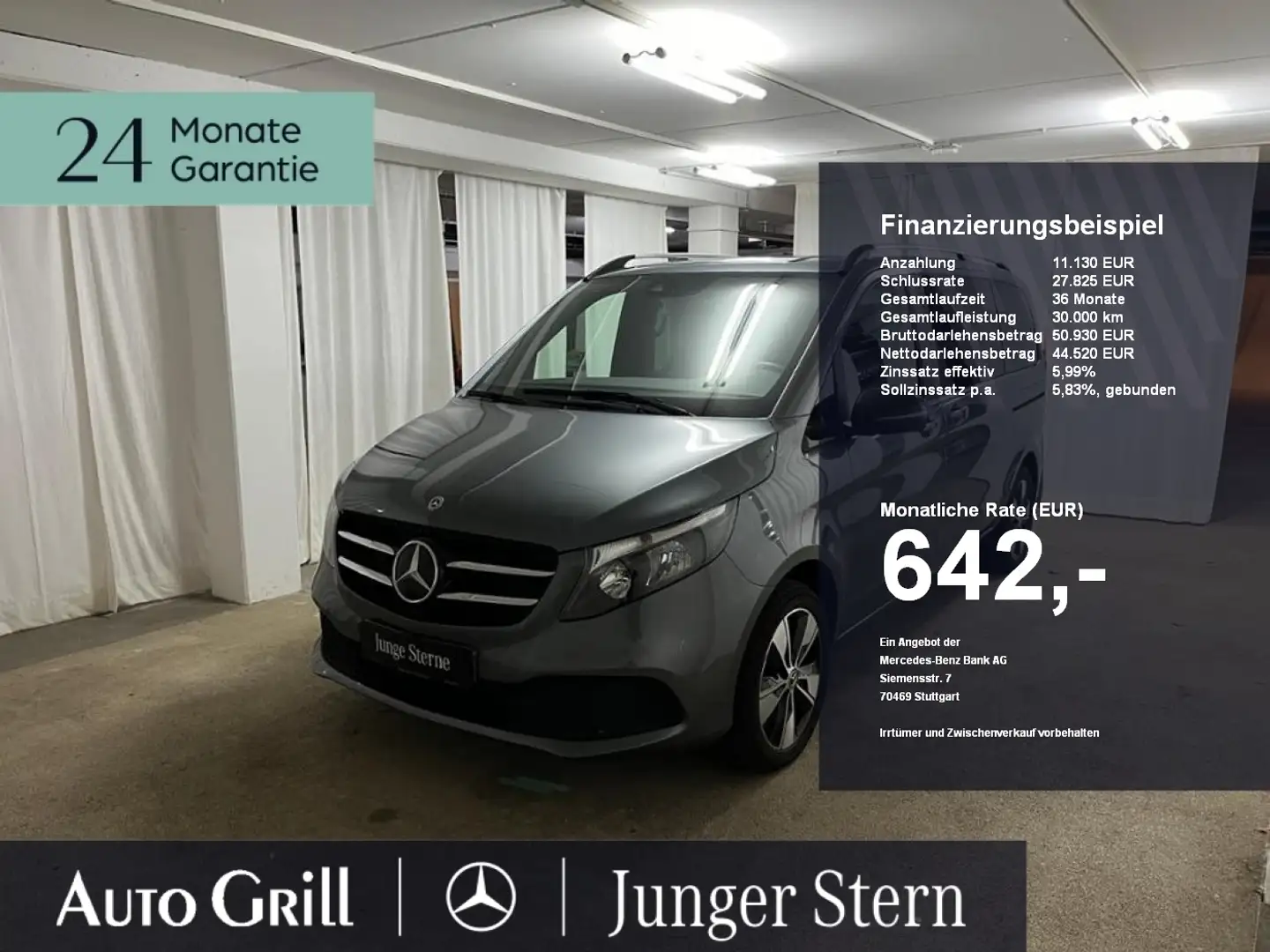 Mercedes-Benz V 220 d 4MATIC EDITION Kompakt K Edition Night Allrad St Grijs - 1
