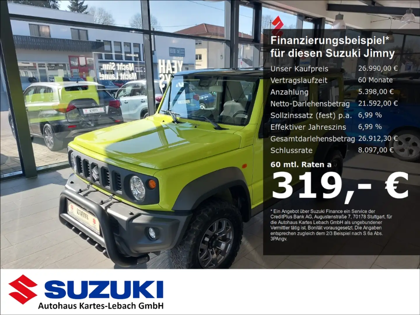 Suzuki Jimny Comfort+ Allgrip 1.5 AHK Xenon Nav SHZ 1.Hand Жовтий - 1