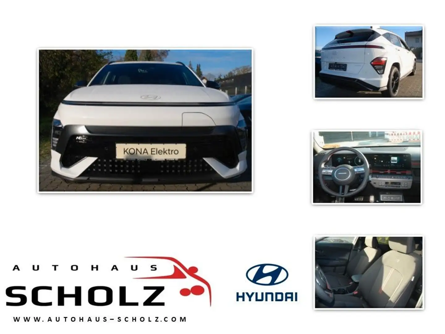 Hyundai KONA Elektro 160 kW N Line el. Heckklappe Blanc - 1