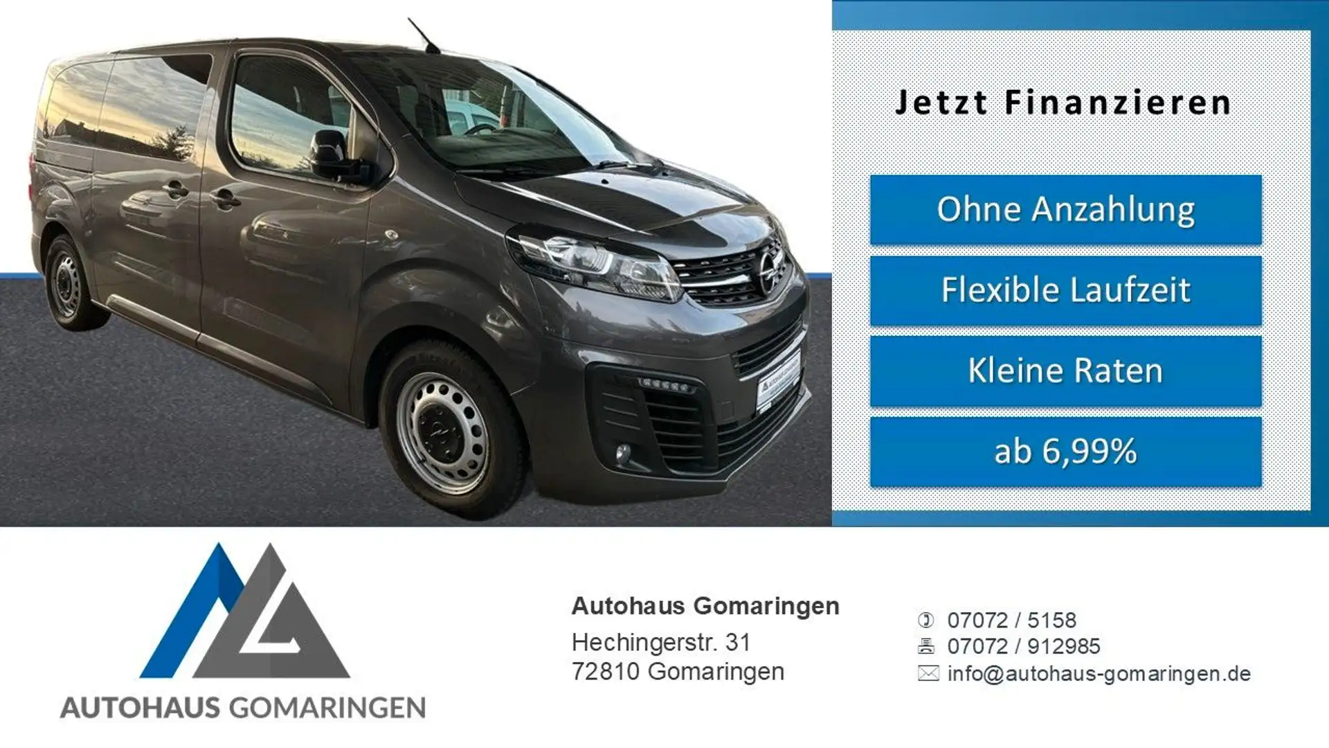 Opel Vivaro Kombi M L2*NAVI*KAMERA*2xSchiebetür*FES* Grau - 1