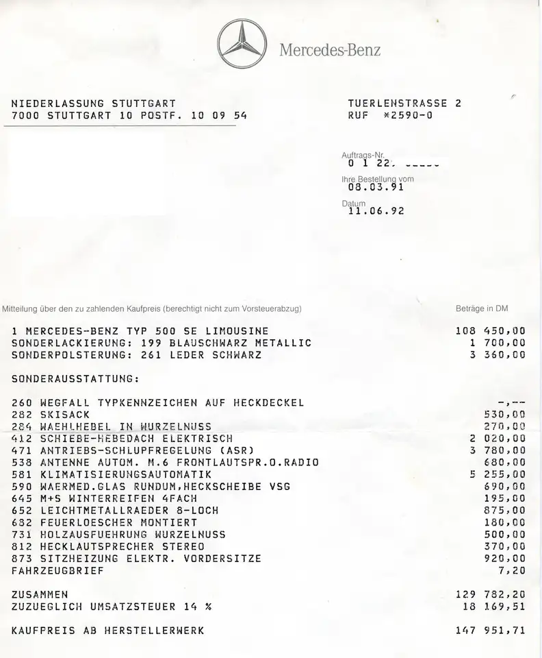 Mercedes-Benz S 500 S-Klasse SE, foto 10