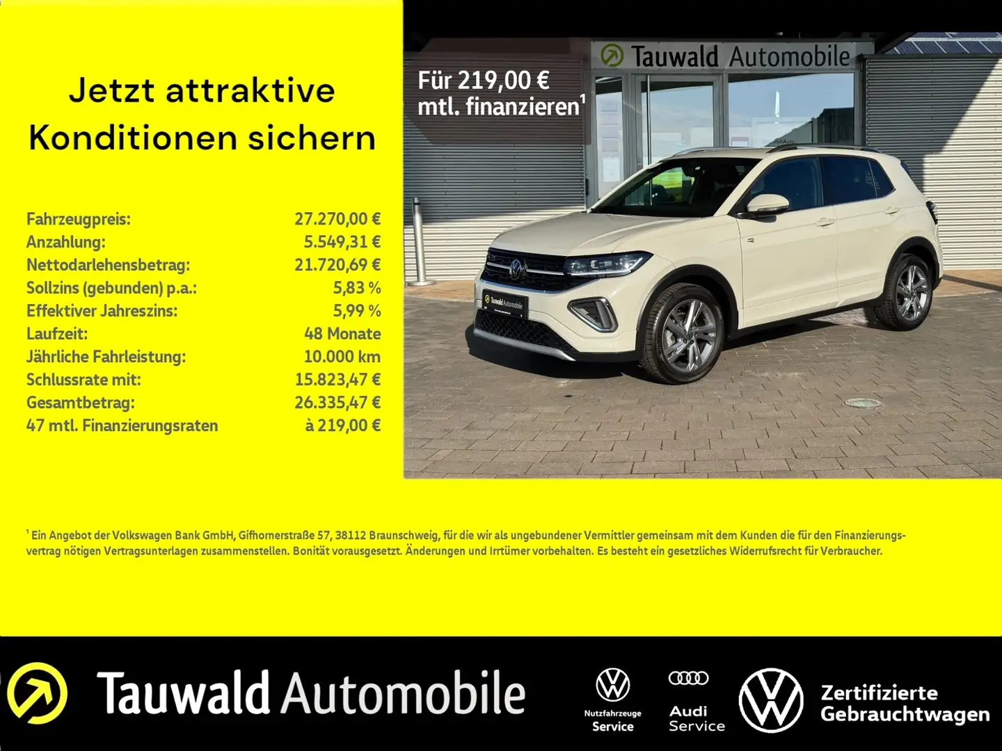 Volkswagen T-Cross 1.5 TSI DSG R-Line AHK/RFK/ACC/MATRIX/APP Gris - 1