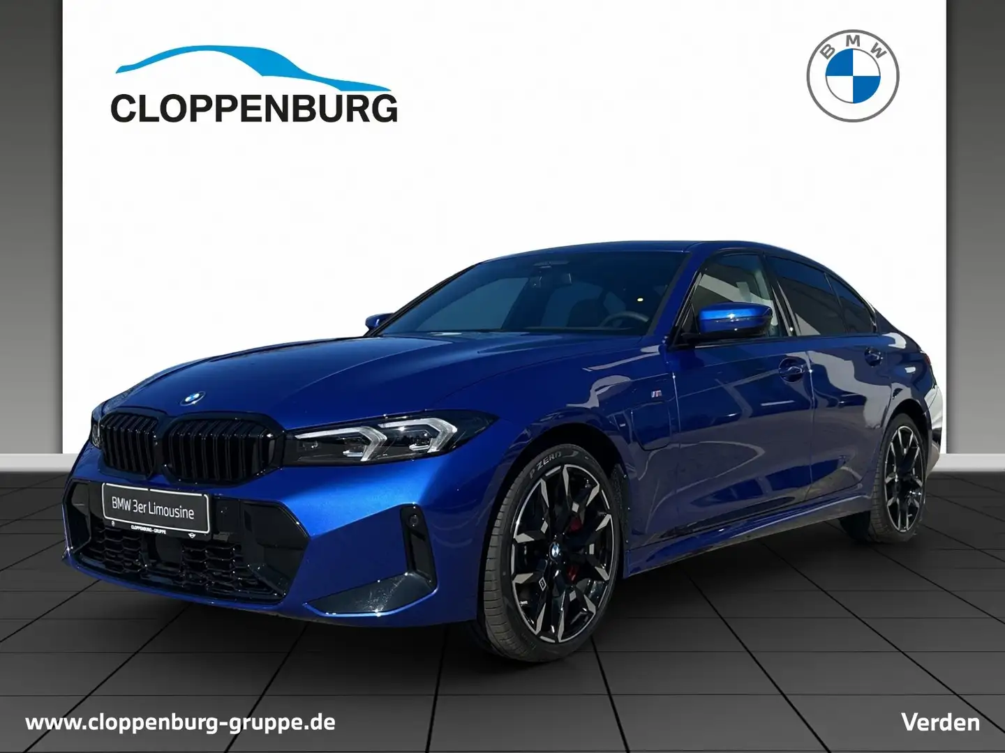 BMW 330 e Limousine M Sportpaket H&K Glasdach Ambiete AHK Blauw - 1
