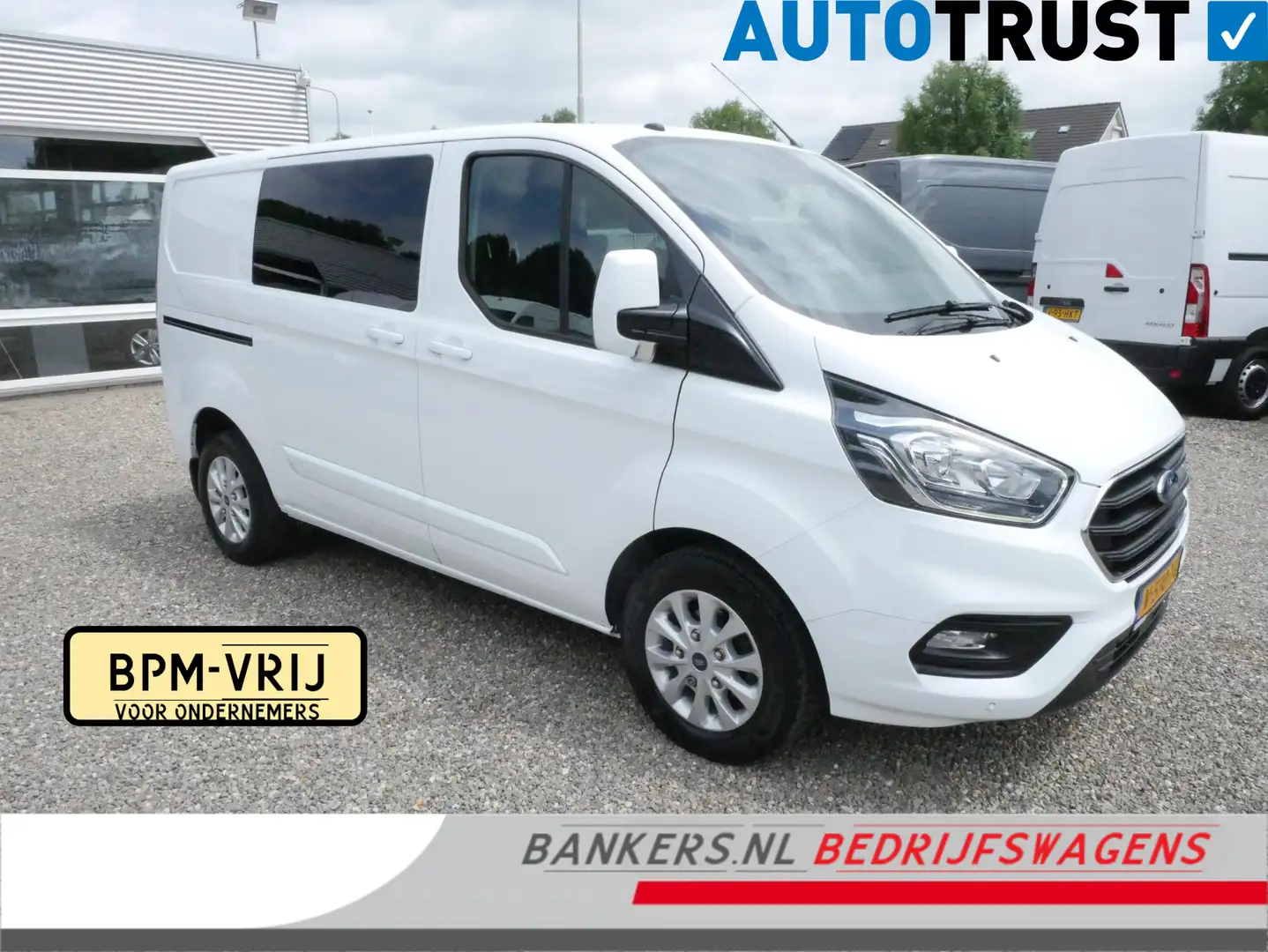 Ford Transit Custom 2.0 TDCI 105PK,L1H1, Limited, Dubbel cabine, Airco Wit - 1