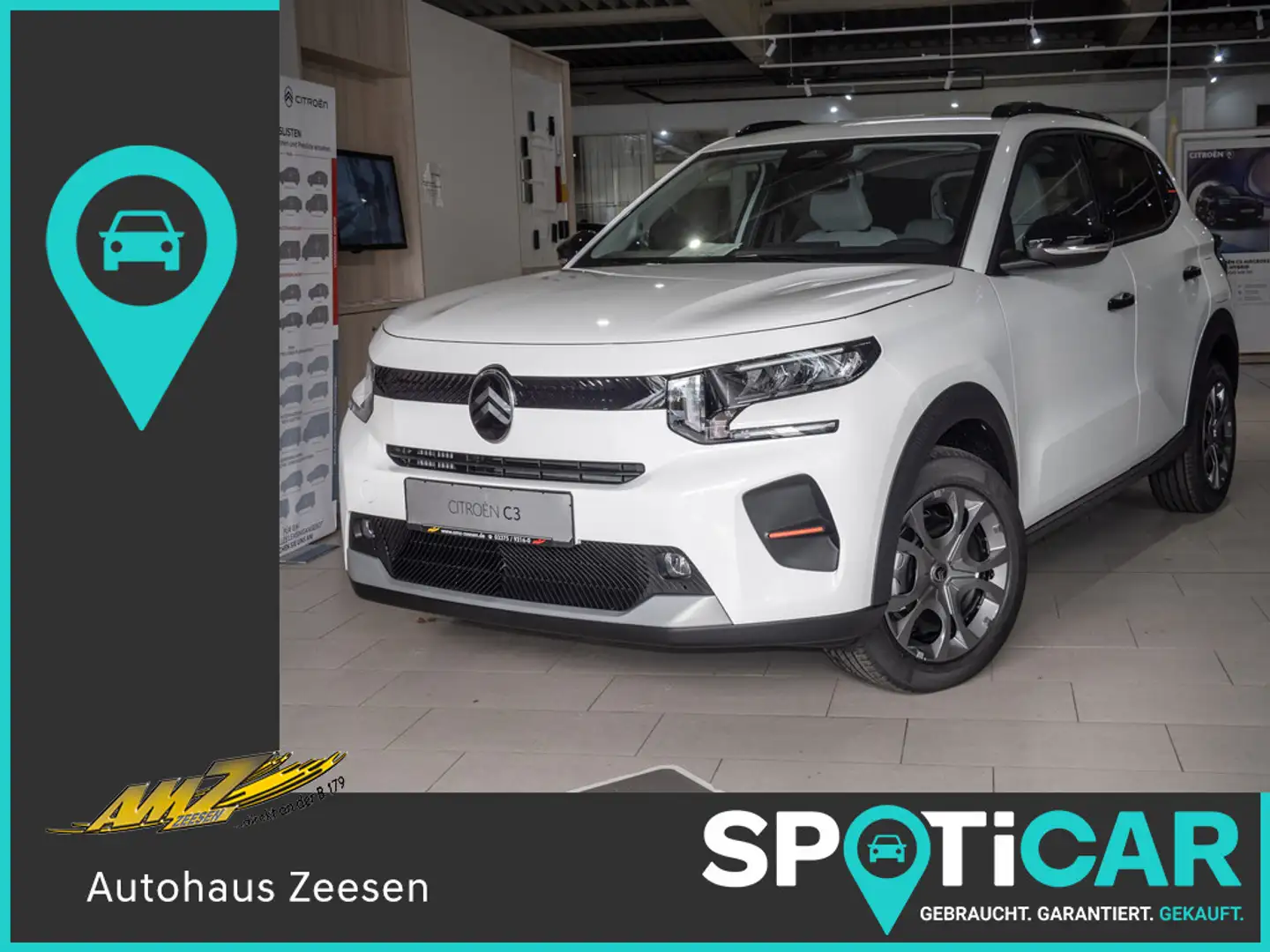Citroen C3 Turbo 100 MAX PDC SHZ KAMERA NAVI HUD LED White - 1