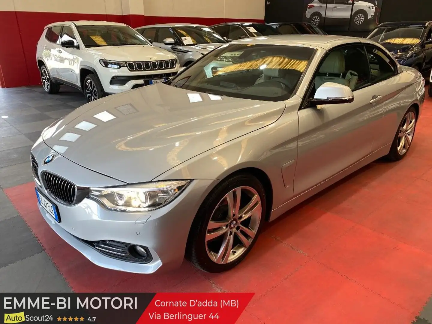 BMW 420 420 d Cabrio Sport Argent - 1