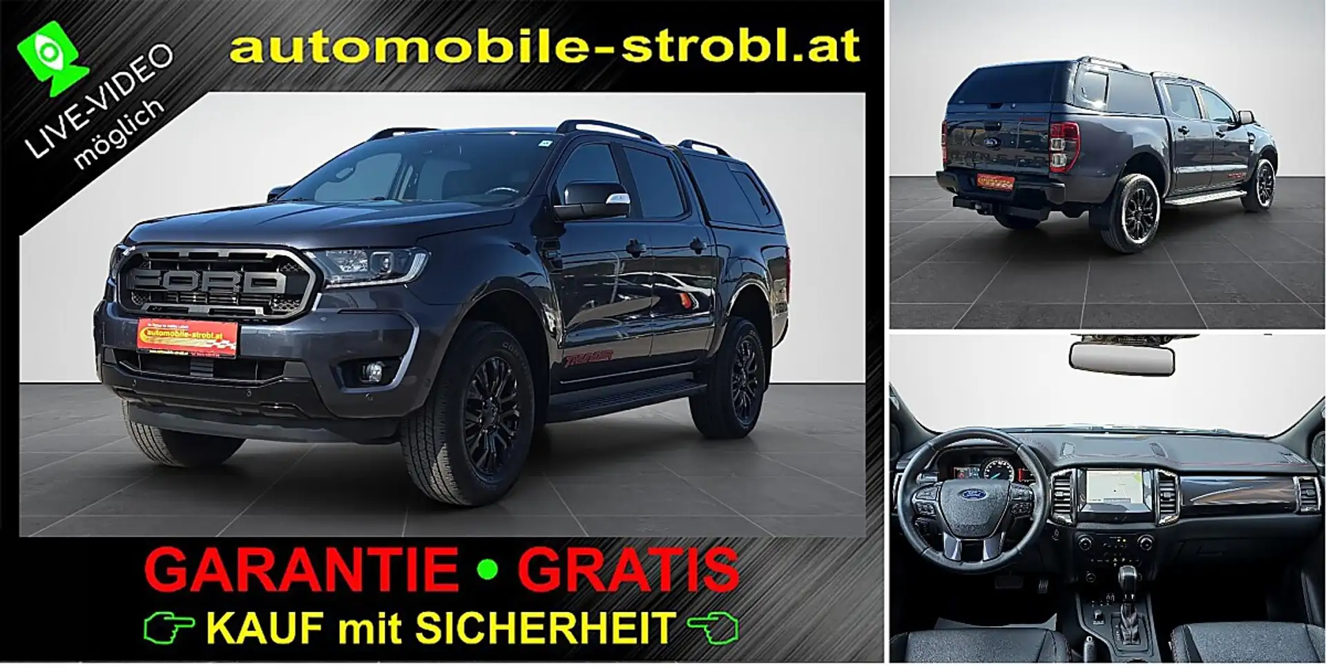 Ford Ranger Ranger Doppelk. Wildt. Thunder 4x4 Aut. *VOLL*n... Grau - 1