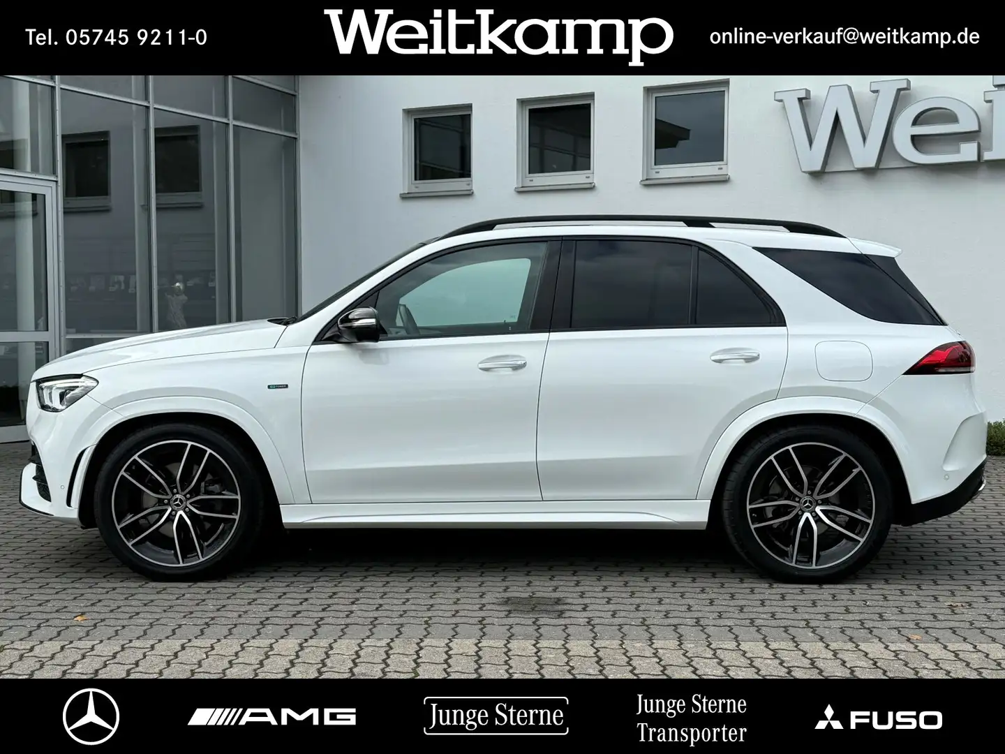 Mercedes-Benz GLE 350 GLE 350 de 4M AMG+Night+AHK+360°+Pano+KeylessGo Weiß - 2