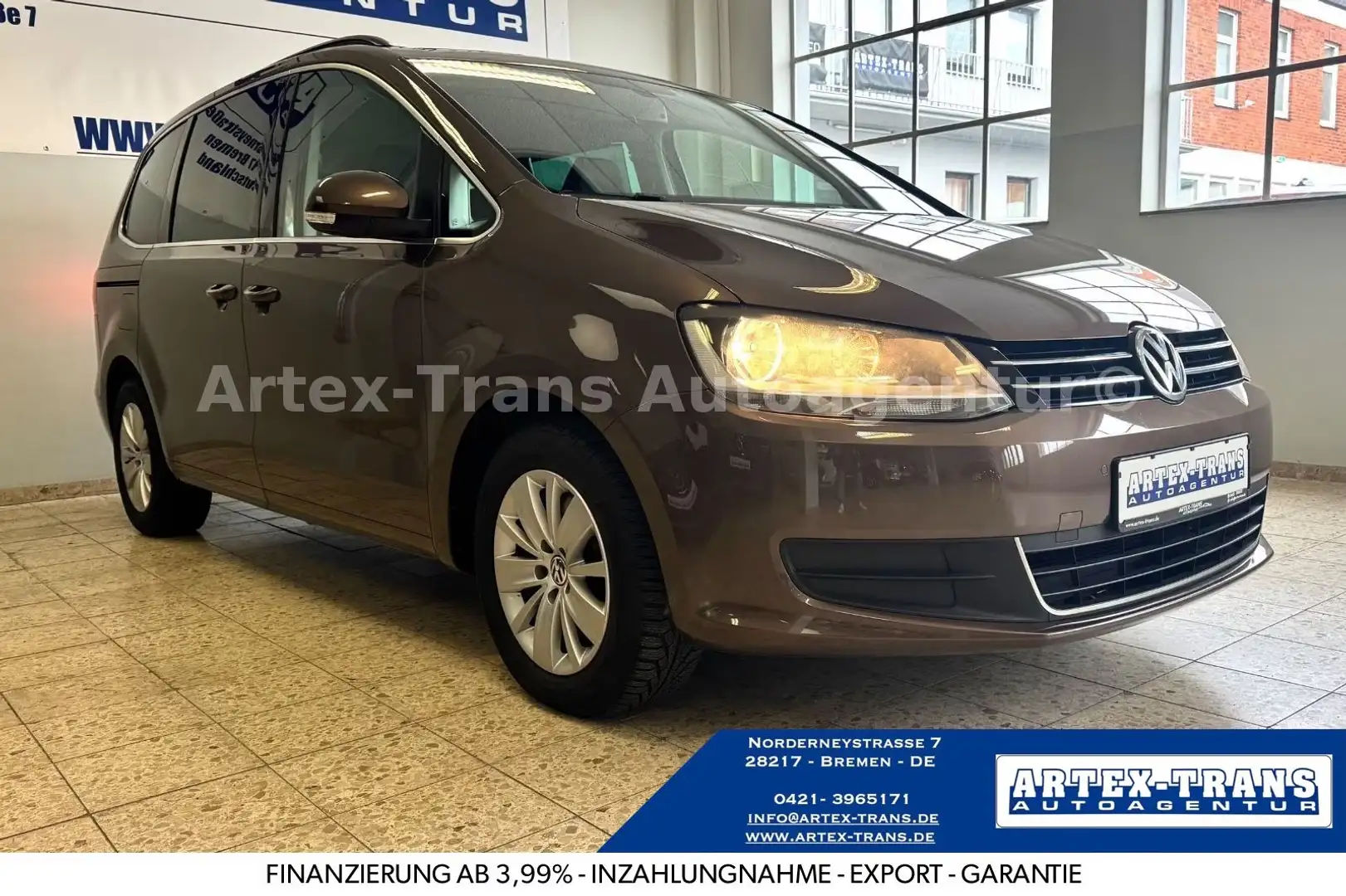 Volkswagen Sharan /NAVI/PDC/TEMPOMAT/SHZ/ALU/ALLWETTERREIFEN Braun - 1