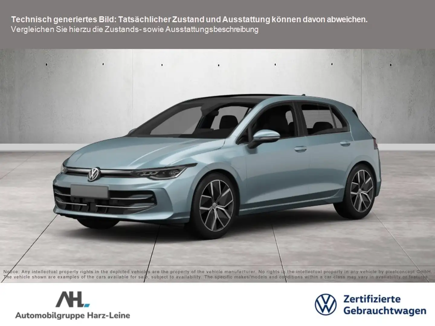 Volkswagen Golf VIII 2.0 TDI R-Line DSG BlackStyle Matrix AHK Navi Blau - 1