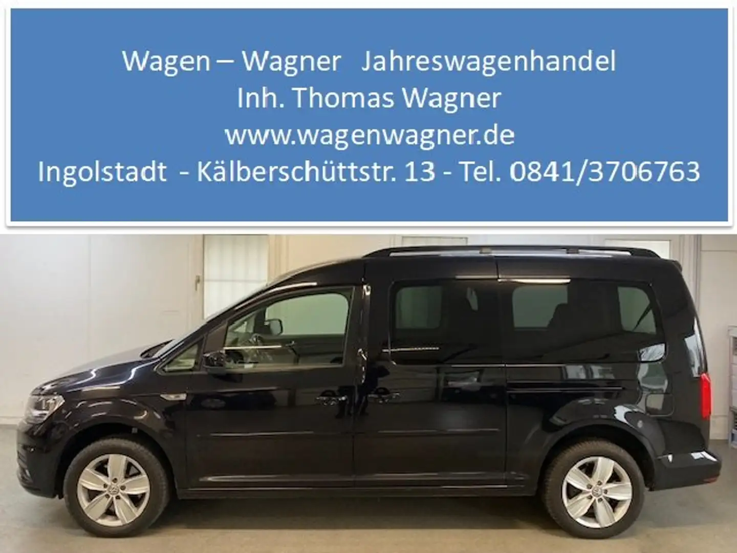 Volkswagen Caddy Maxi Comfortline DSG 1.4 TSI 131PS Navi SHZ 7Sitze Schwarz - 1