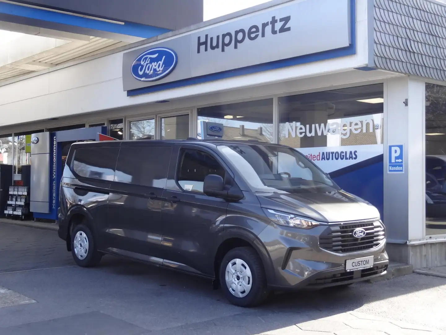 Ford Transit Custom 280 L2H1 Trend SHZ AHK RFK behWSS Grijs - 1