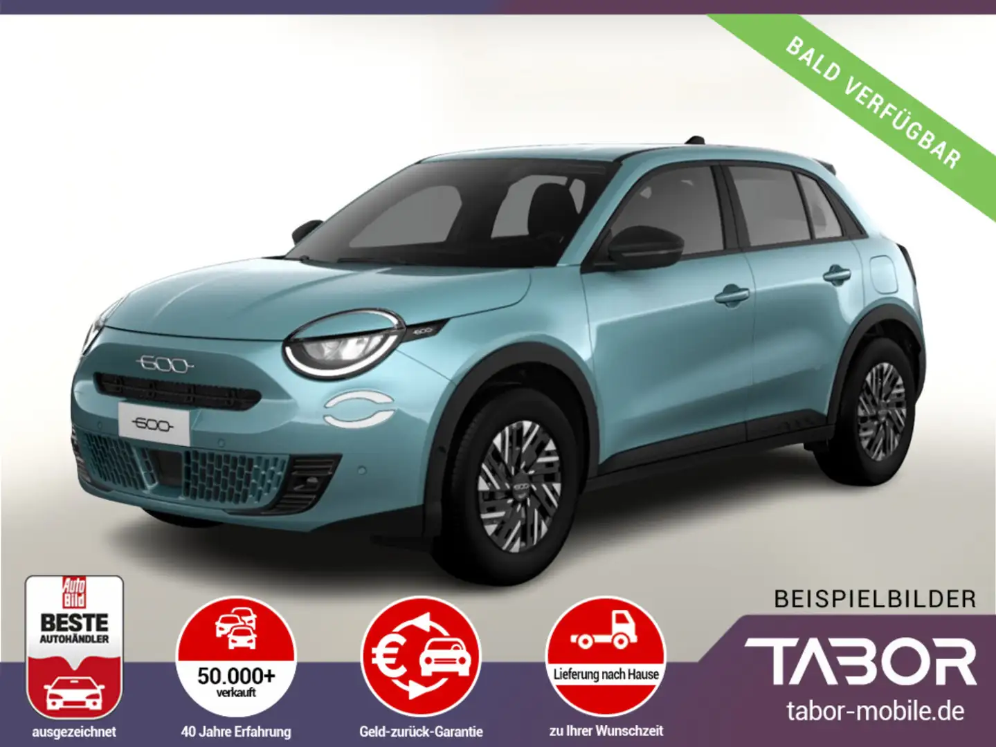 Fiat 600 MHEV 110 DCT LED PDC360° Keyl SHZ DigCo Kam Blau - 1