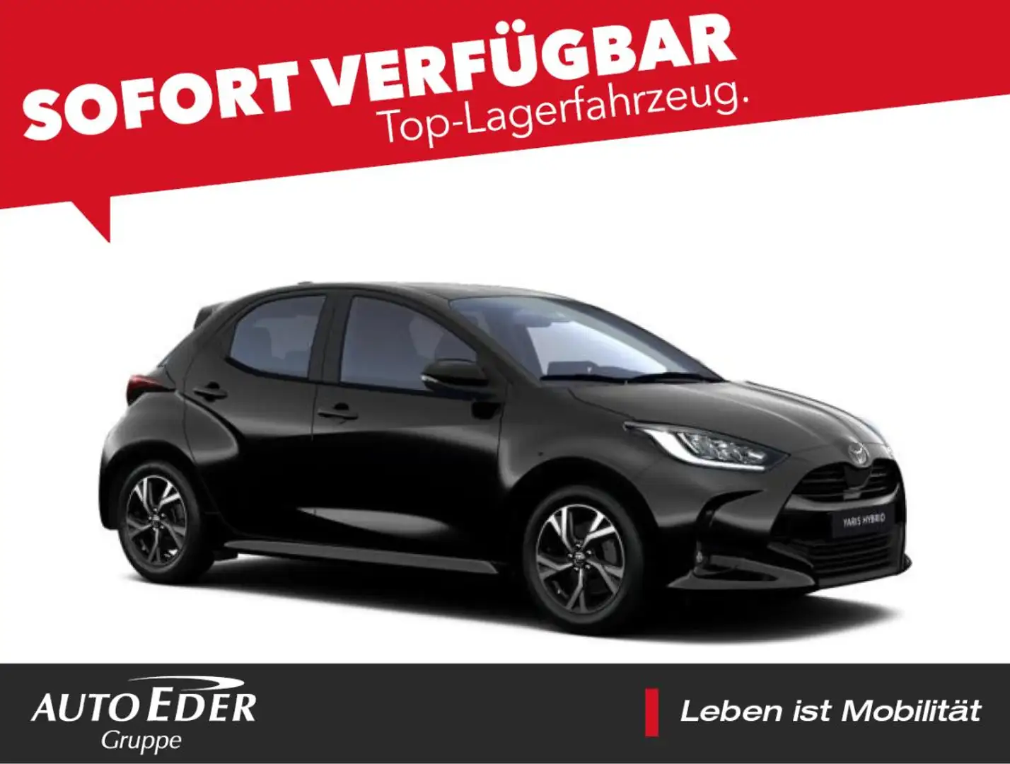 Toyota Yaris ❗️ SOFORT VERFÜGBAR ❗️Team D 1,5-l-VVT-iE Hybrid S Schwarz - 1