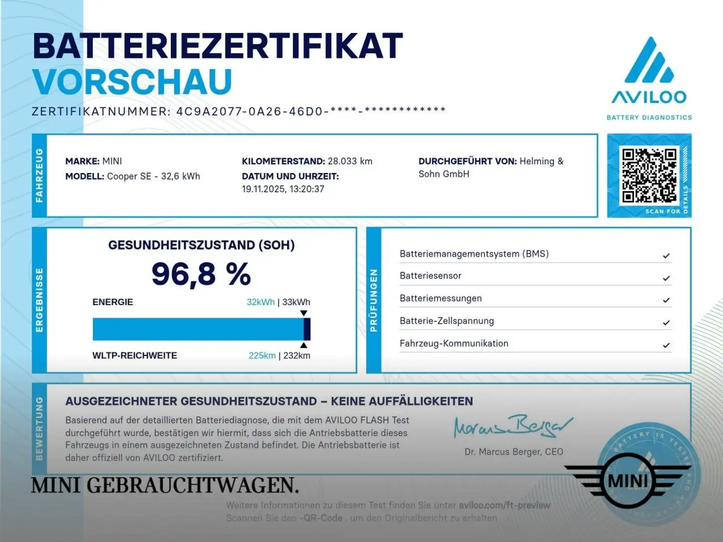 MINI Cooper SE Hatch DAB LED Navi Ambiente Shz. uvm. Blau - 1