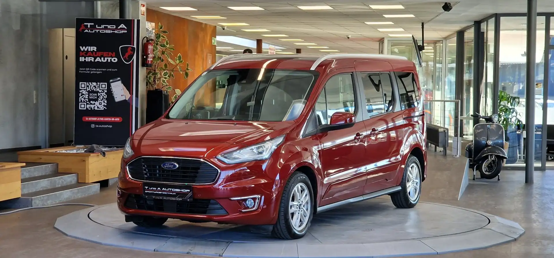 Ford Tourneo Connect 1-Hand *Rollstuhlrampe*Glasdach*Kamera* Rot - 1