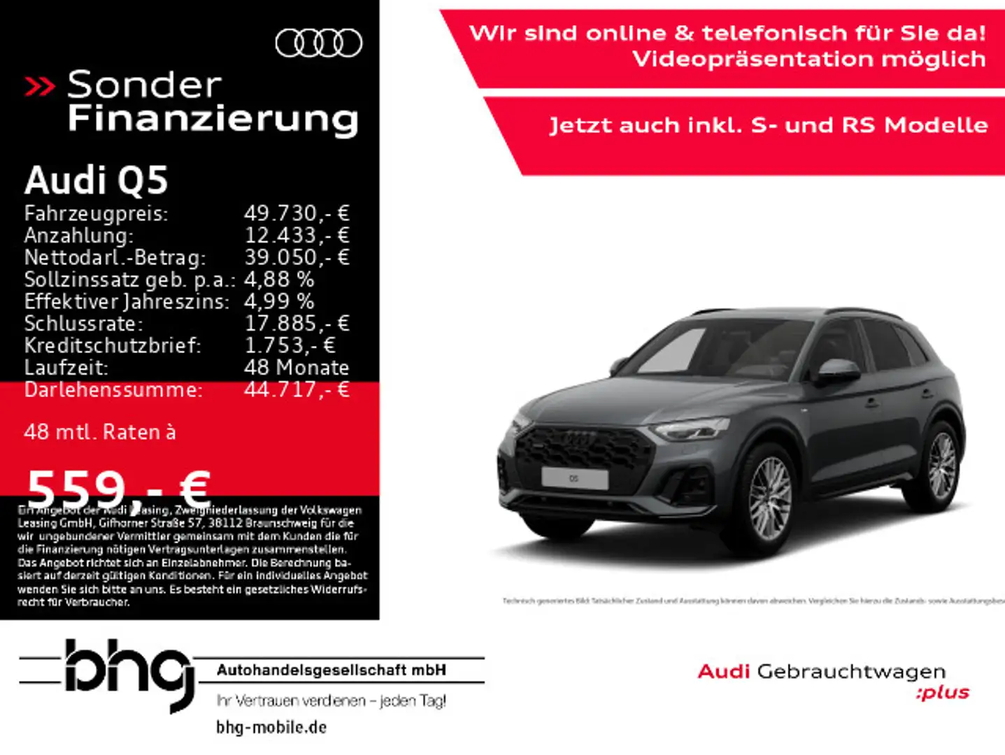 Audi Q5 40 TDI quattro S tronic S line Grau - 1
