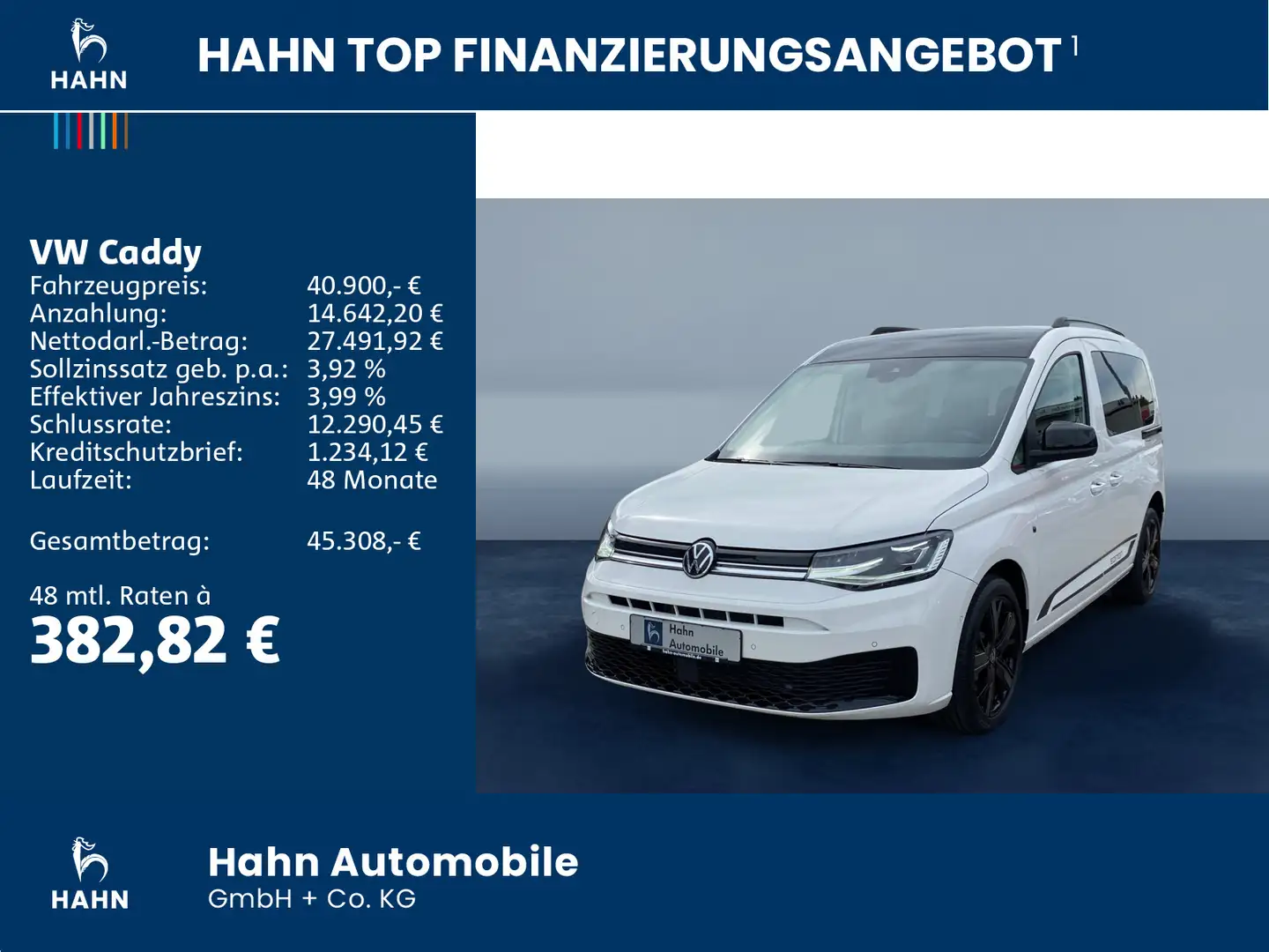 Volkswagen Caddy Life 5-Sitzer 2,0 l 90 kW LED ACC PDC/Kame Weiß - 2