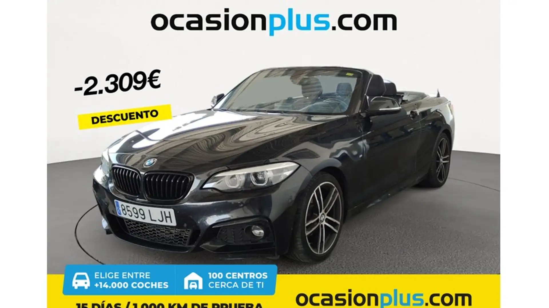 BMW 218 218dA Cabrio Noir - 1