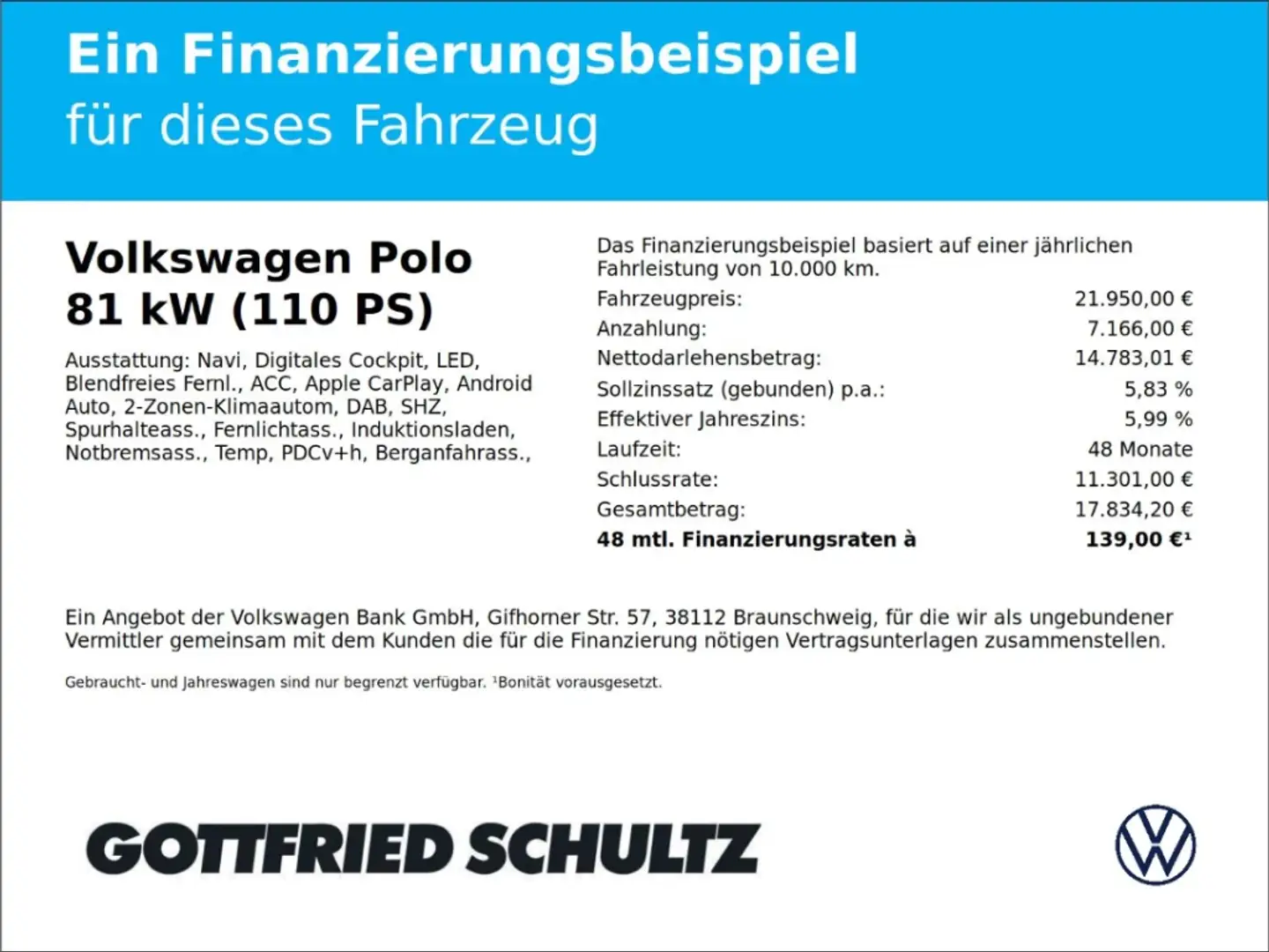 Volkswagen Polo 1.0 TSI DSG PDC ACC Navi DAB Life Nero - 2