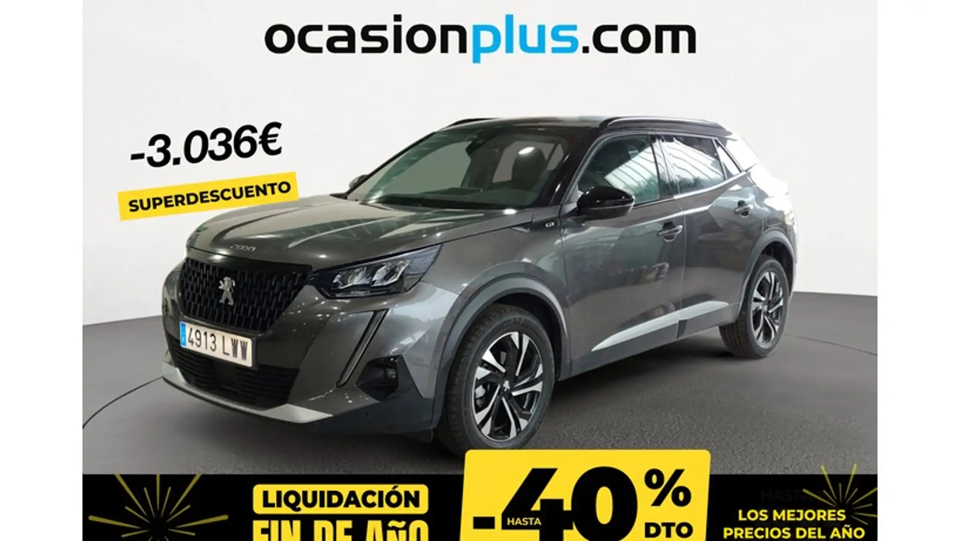 Peugeot 2008 1.2 PureTech S&S GT EAT8 130 Gris - 1