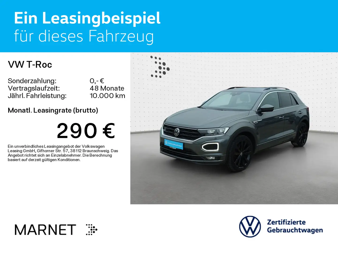 Volkswagen T-Roc 1.5 TSI DSG Sport R-Line Navi*AHK*Pano*Key Grau - 2