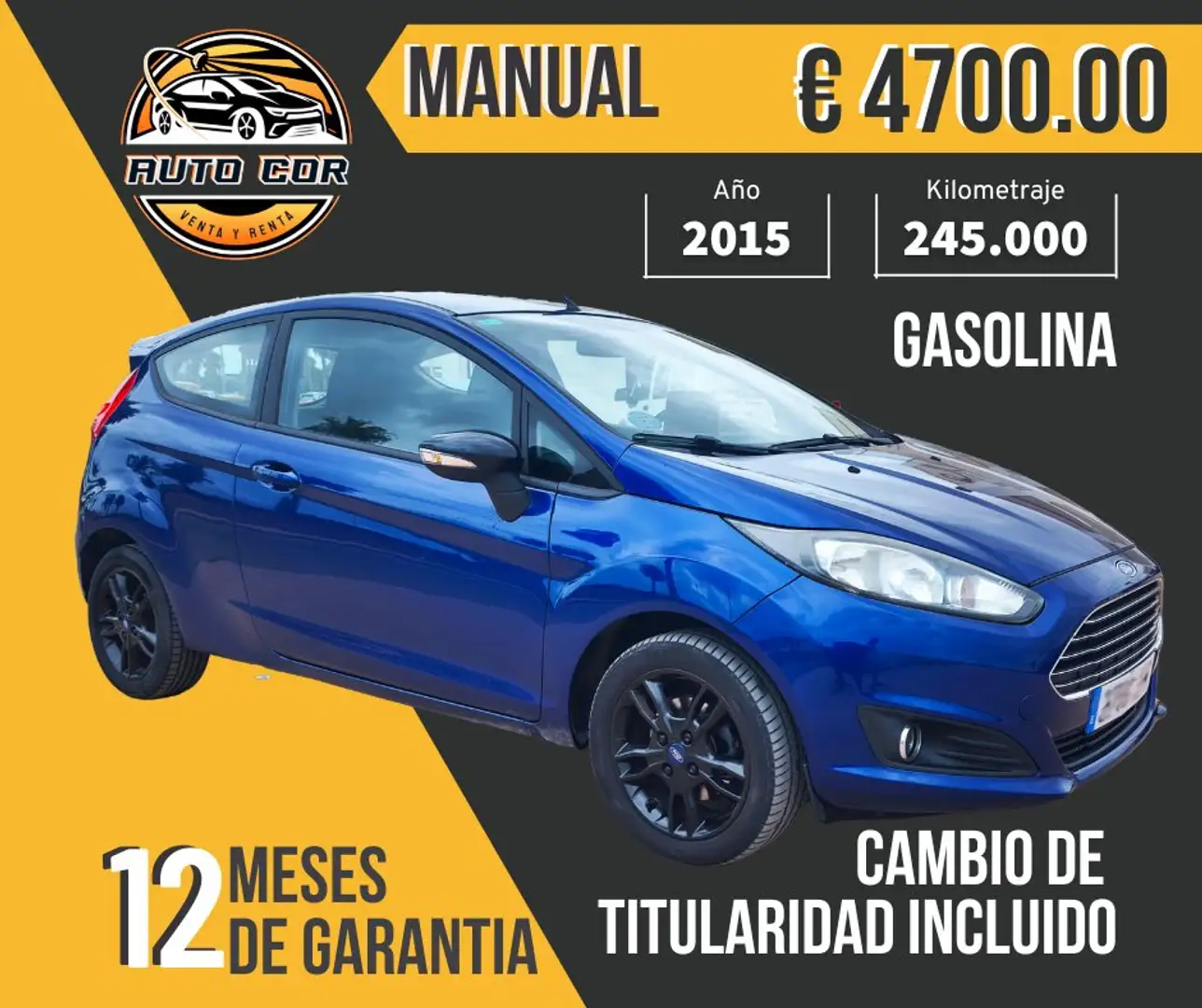 Ford Fiesta Fiesta 1.0 EcoBoost Trend Trend Azul - 1