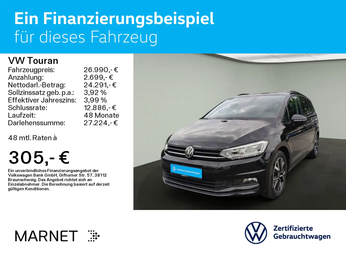 Volkswagen Touran 2.0 TDI DSG Highline* Black Style* AHK* N Noir - 2