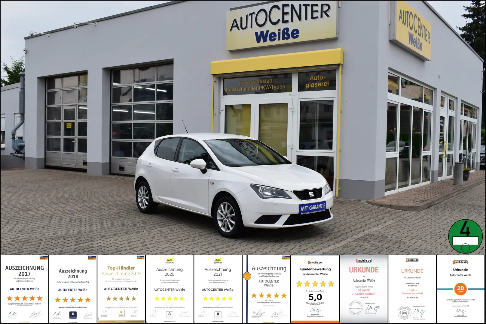 SEAT Ibiza Style TÜV-05/27 Szhg Tempo GARANTIE Blanco - 1