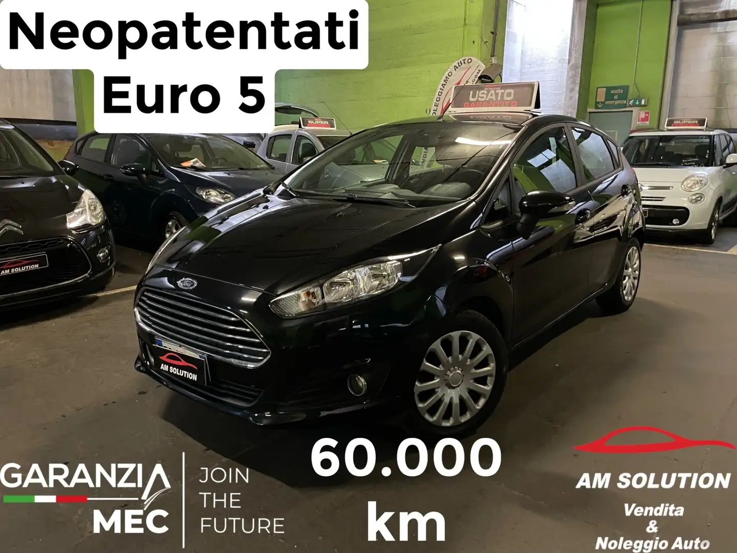 Ford Fiesta 1.2 Neopatentati Euro 5 Nero - 1